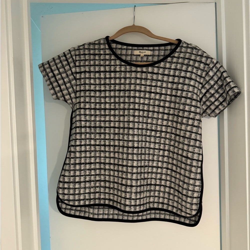 Madewell Checkered Wool Sweater Tee